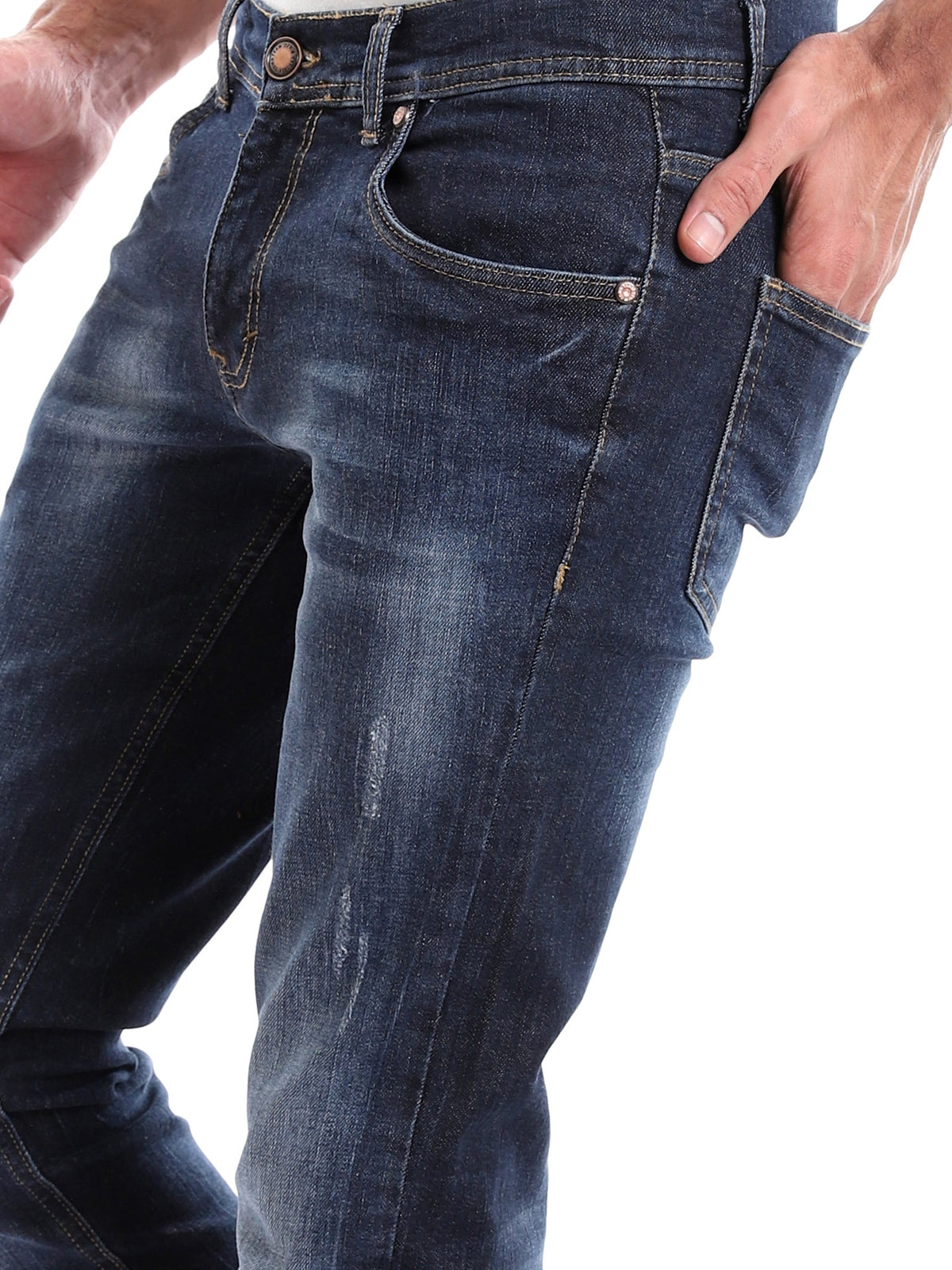 جينز Slim Fit رجالي بقصة محددة وجيوب عملية – كاجوال عصري - JNS22SFDN22710TM1