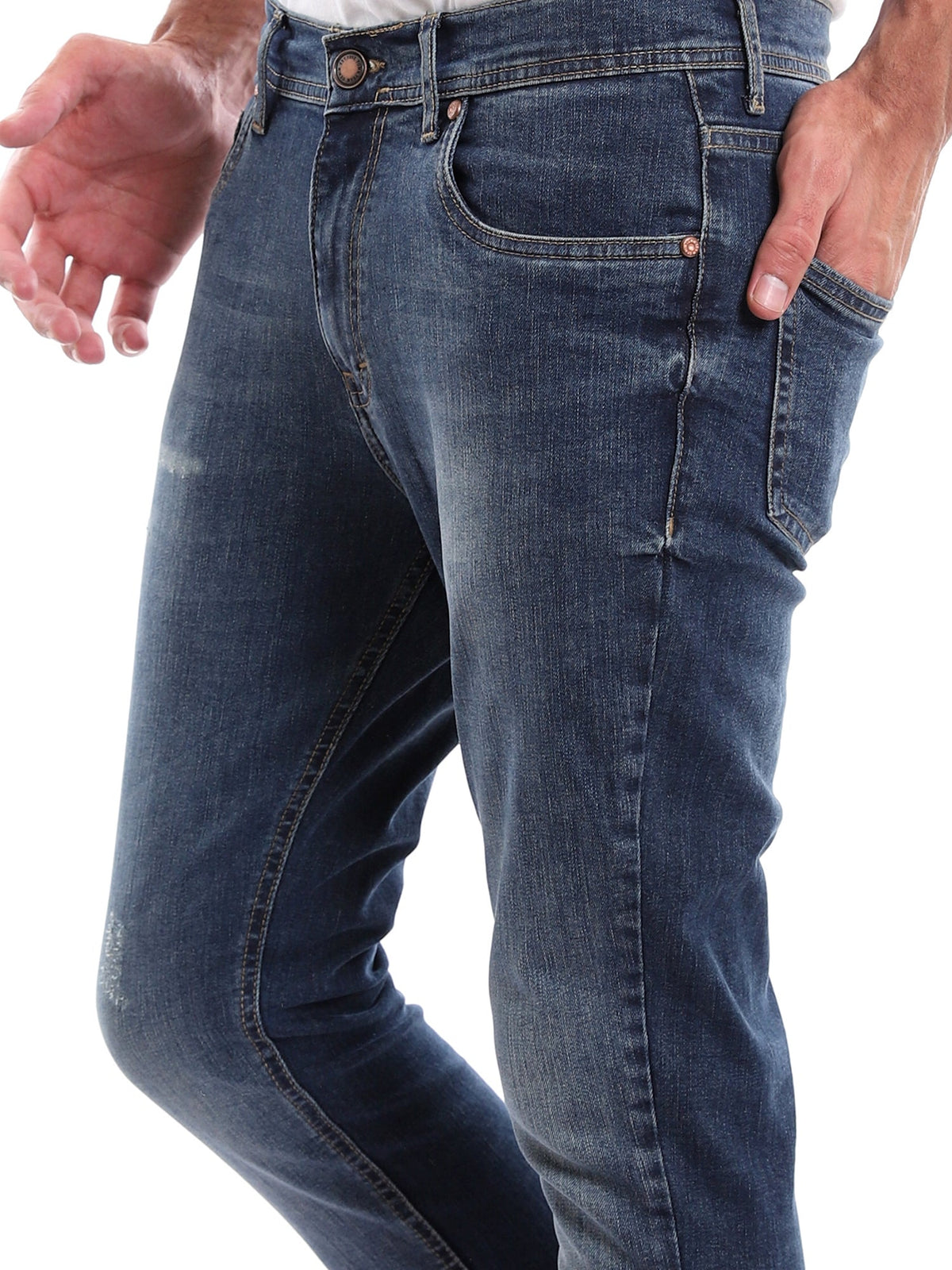 Jean homme bleu à coupe ajustée - JNS22SFDN22761TM1