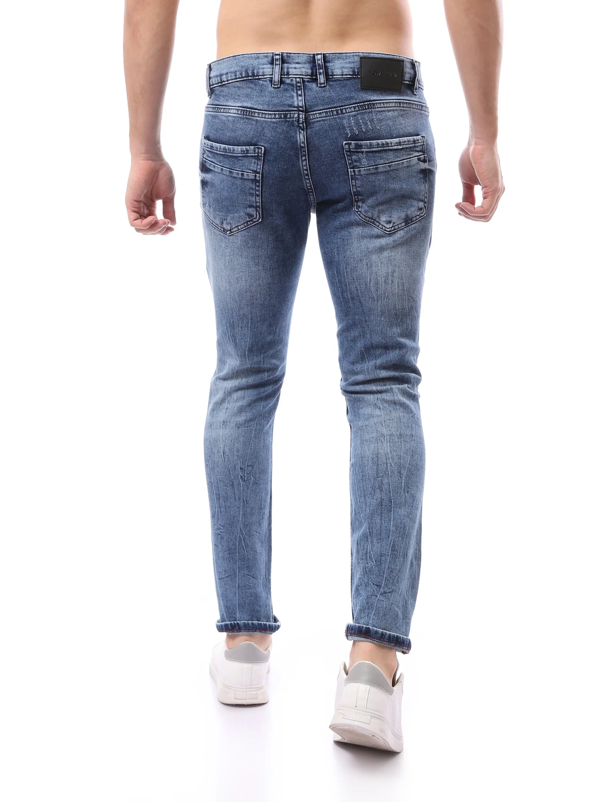 جينز Slim Fit رجالي بتأثير باهت وقصة محددة – كاجوال عصري - JNS23GPBW22694TM1