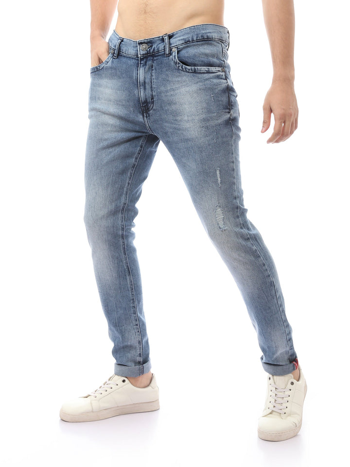 Jeans Homme Bleu Clair avec Design Moderne – Style Tendance - JNS23SKSW22653TM1