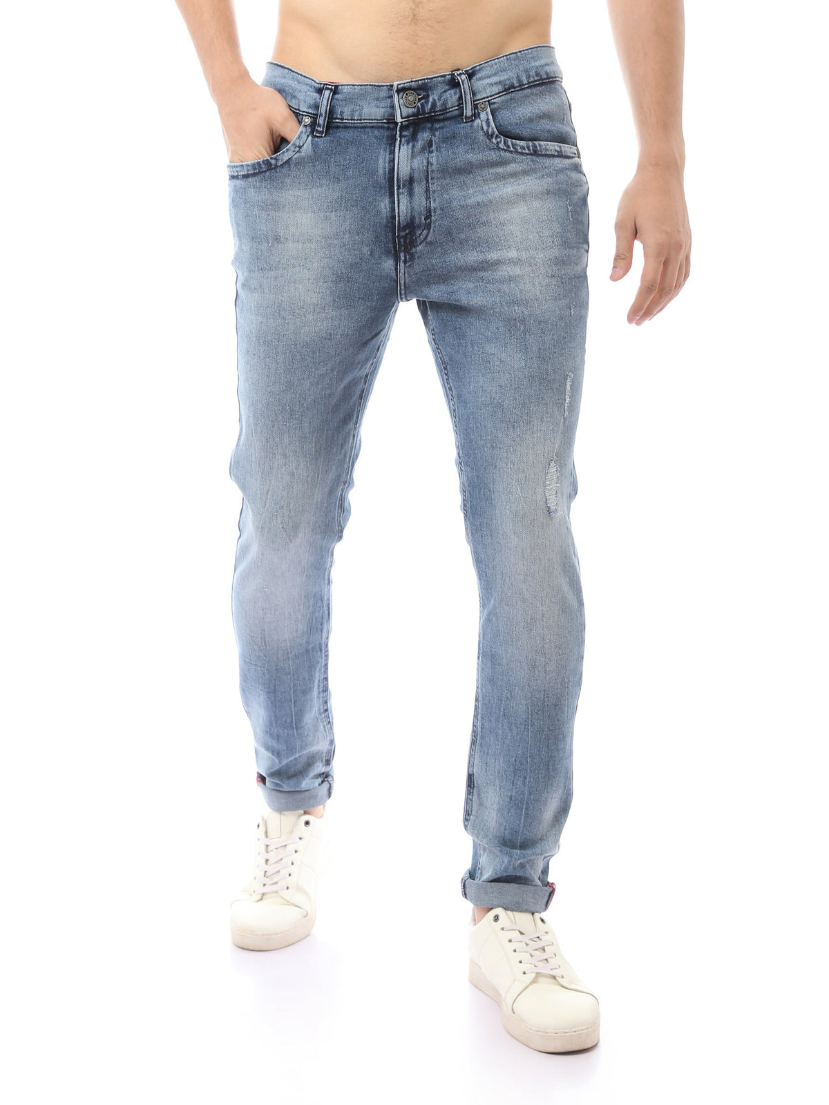 Jeans Homme Bleu Clair avec Design Moderne – Style Tendance - JNS23SKSW22653TM1
