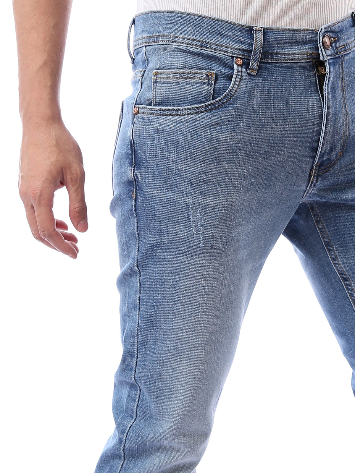 Jean homme slim bleu avec effet usé - JNS23WFDN22733TM1