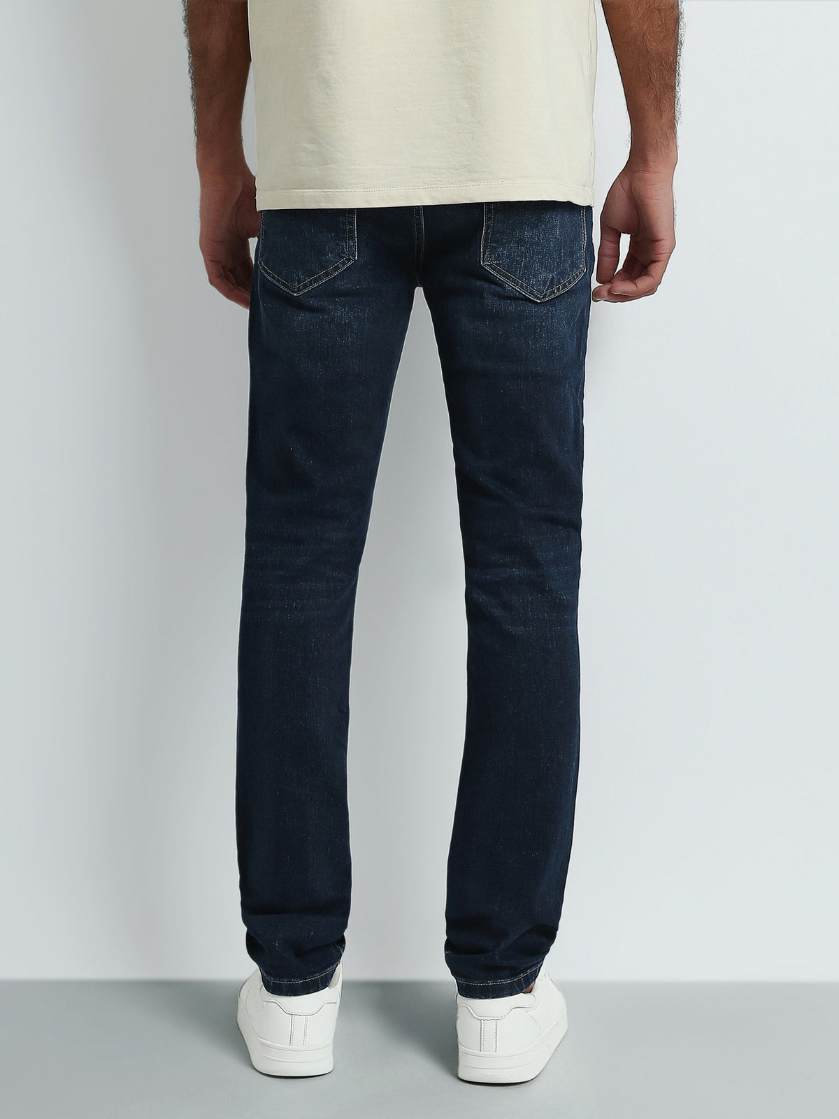 جينز Slim Fit رجالي بتأثير باهت وقصة ضيقة – كاجوال عصري - JNS24GPBW22138TM1