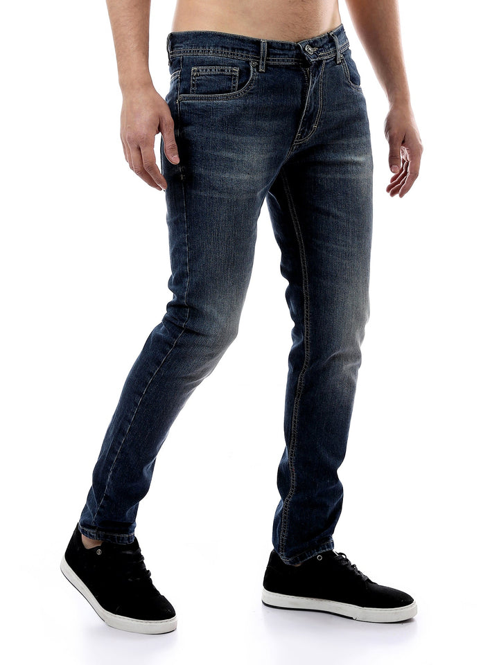 Jean Homme Slim Fit à Effet Délavé Vintage - JNS24GPBW22695TS1