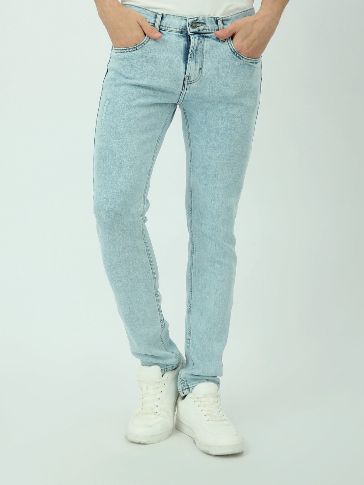 جينز رجالي بقصة Super Slim Fit شديدة التحديد - PAN22GFGA23251TS1