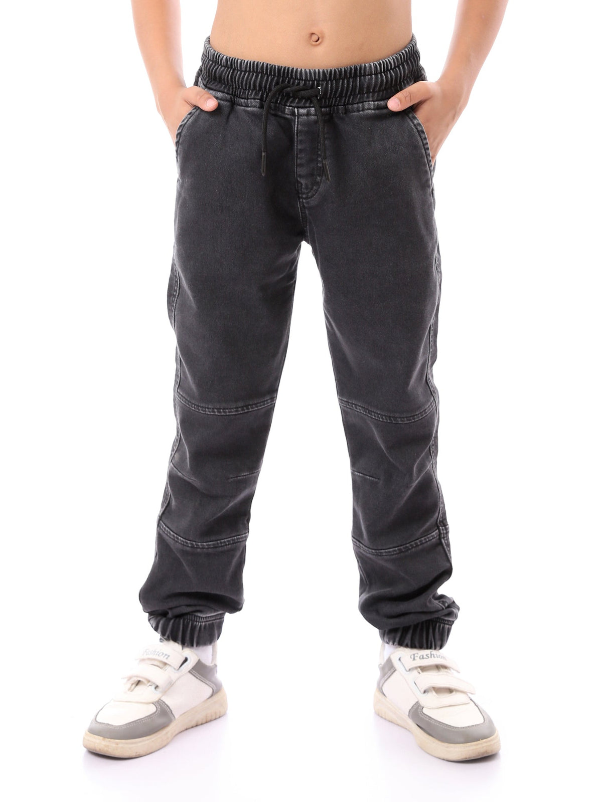 Jean pour garçon au design moderne avec taille élastique – JOG23SDWS32242TB1