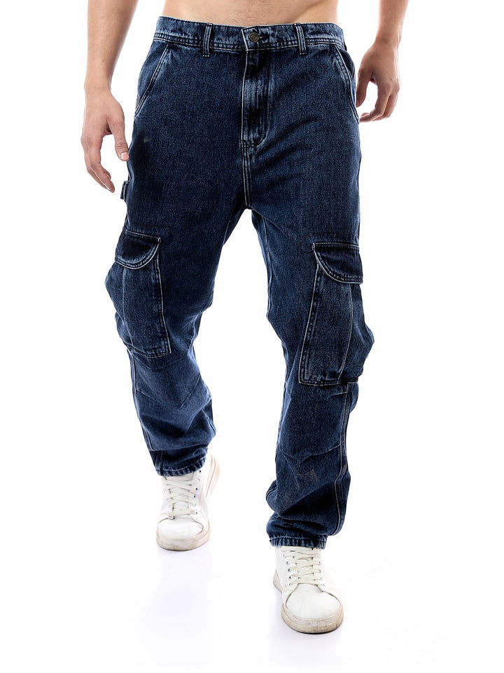 Pantalon en jean pour homme au design moderne avec poches latérales spacieuses - JOG24GDEL24276TM1