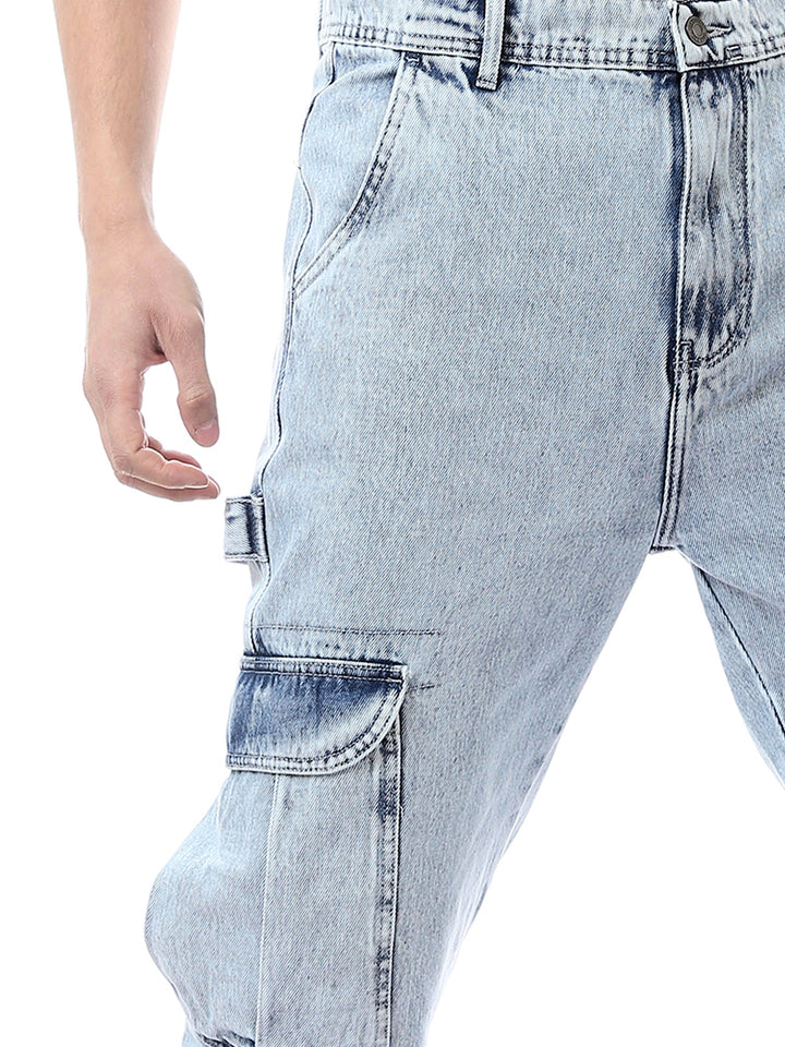 Pantalon en jean pour homme au design moderne avec poches latérales spacieuses - JOG24GDEL24276TM1
