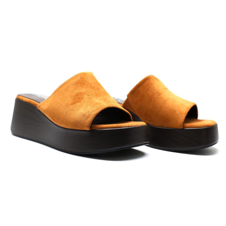 Mules Compensées Femme en Suédine Confort et Style Moderne