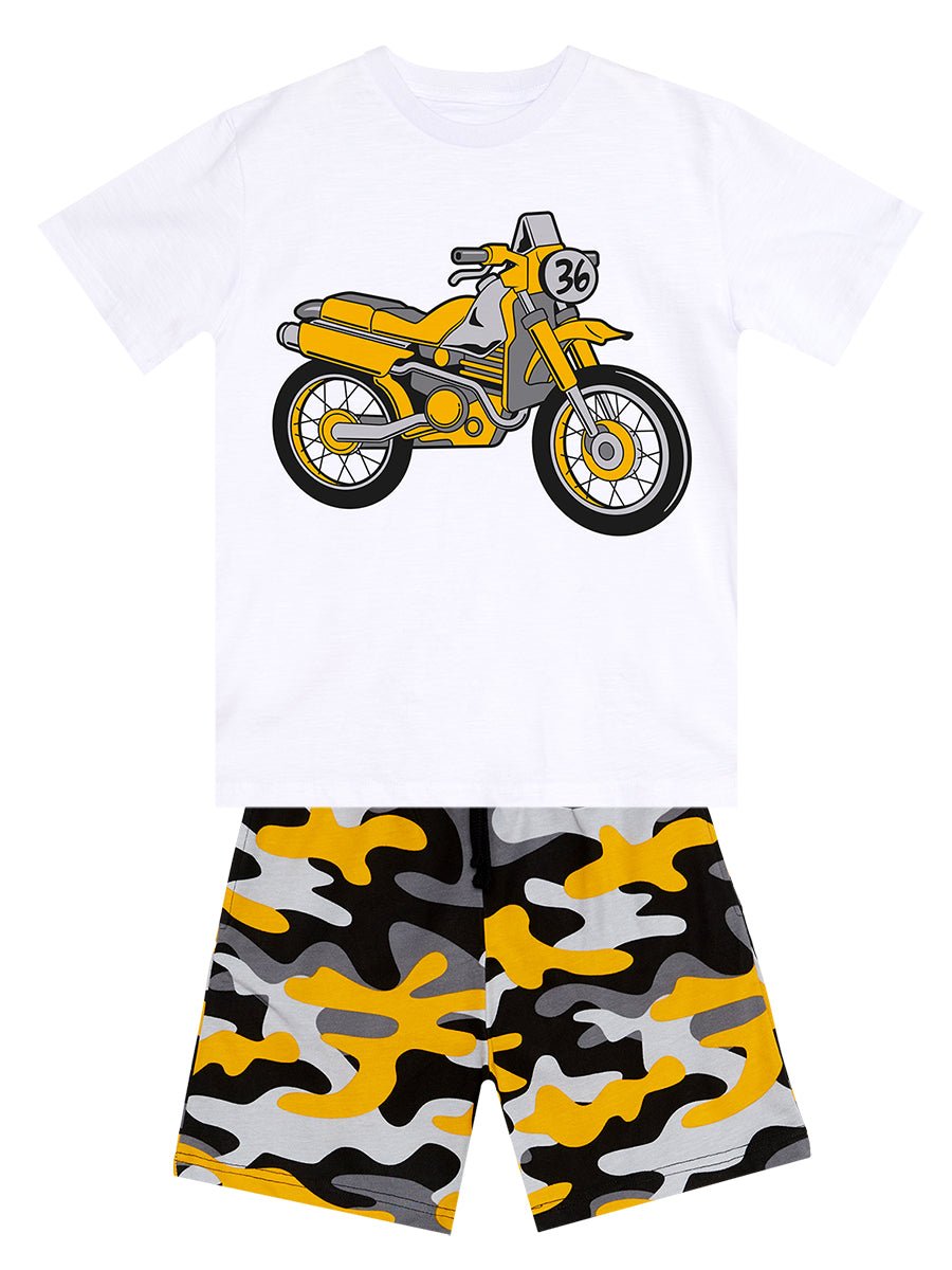 motorcycle erkek çocuk t-shirt şort takim - Justyol