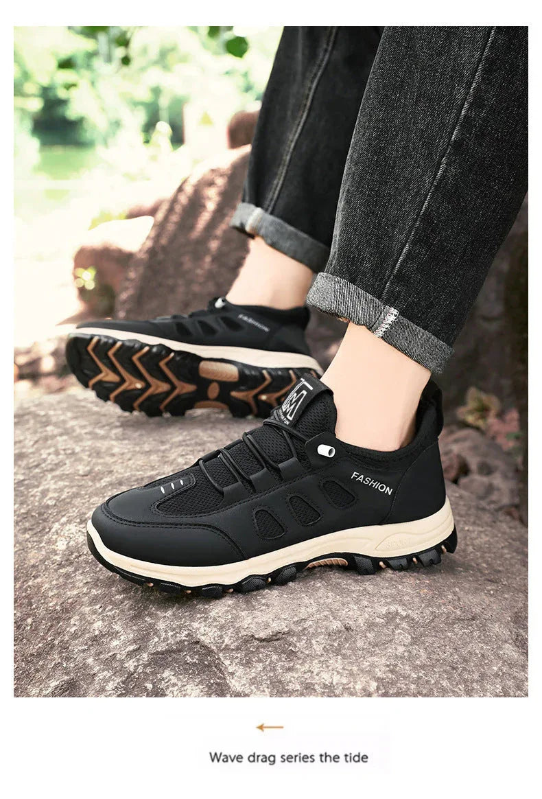 Chaussures de Randonnée Homme – Sneakers Respirantes et Légères, Chaussures de Marche Extérieures pour l’Été, Confort et Stabilité - Justyol