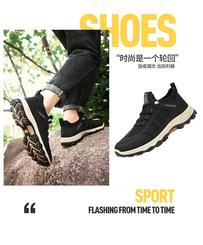 Chaussures de Randonnée Homme – Sneakers Respirantes et Légères, Chaussures de Marche Extérieures pour l’Été, Confort et Stabilité - Justyol