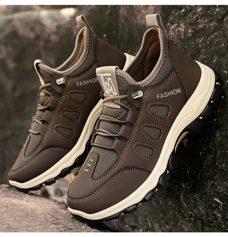 Chaussures de Randonnée Homme – Sneakers Respirantes et Légères, Chaussures de Marche Extérieures pour l’Été, Confort et Stabilité - Justyol