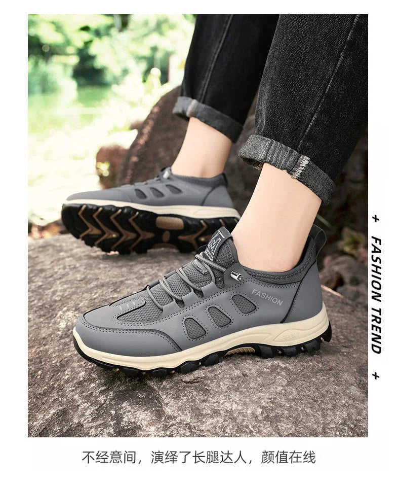 Chaussures de Randonnée Homme – Sneakers Respirantes et Légères, Chaussures de Marche Extérieures pour l’Été, Confort et Stabilité - Justyol