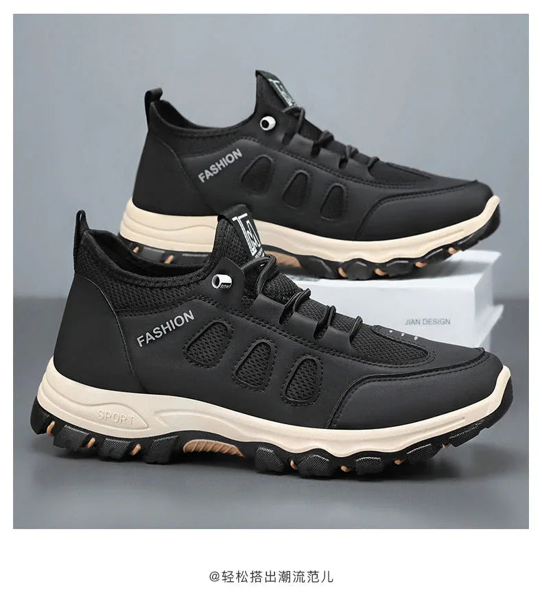 Chaussures de Randonnée Homme – Sneakers Respirantes et Légères, Chaussures de Marche Extérieures pour l’Été, Confort et Stabilité - Justyol