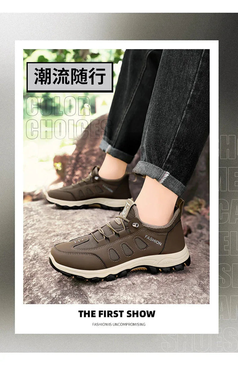 Chaussures de Randonnée Homme – Sneakers Respirantes et Légères, Chaussures de Marche Extérieures pour l’Été, Confort et Stabilité - Justyol