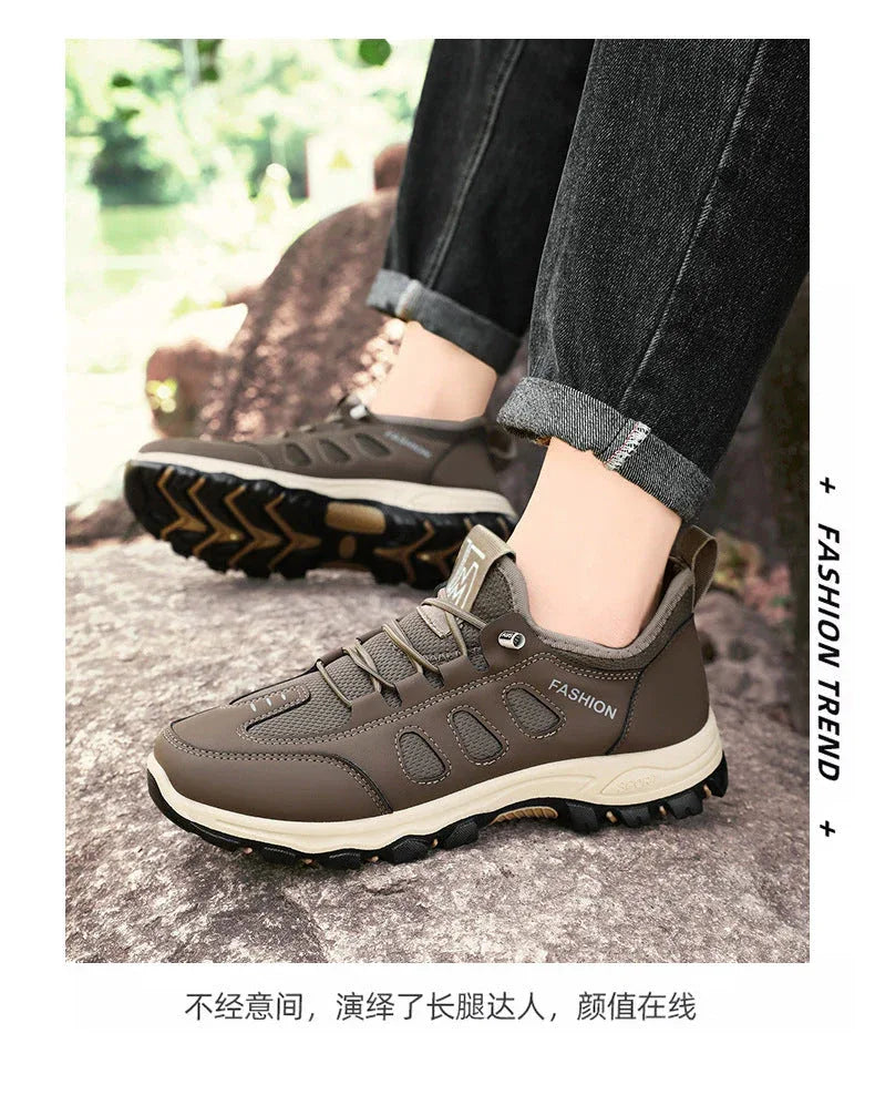 Chaussures de Randonnée Homme – Sneakers Respirantes et Légères, Chaussures de Marche Extérieures pour l’Été, Confort et Stabilité - Justyol