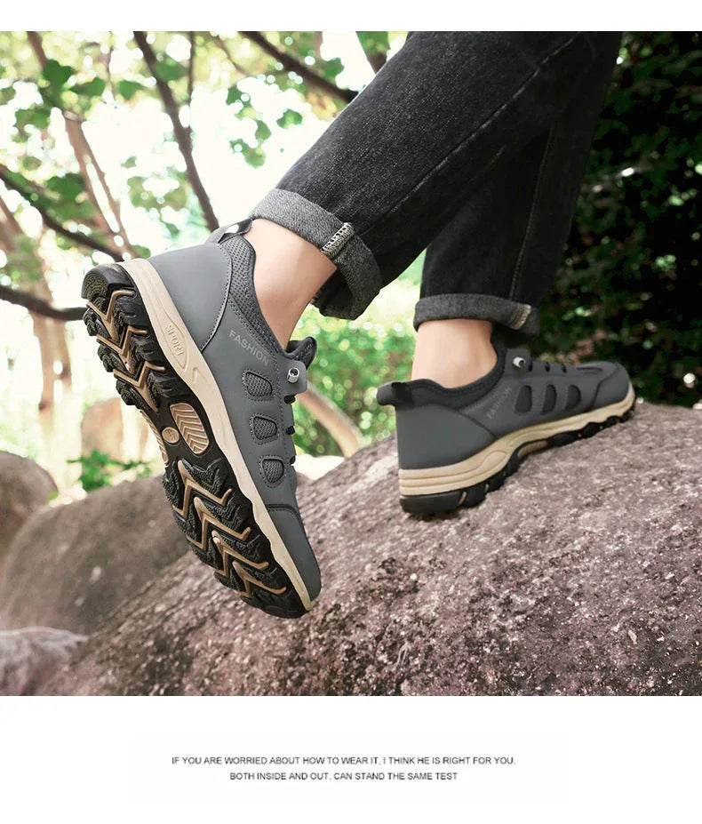 Chaussures de Randonnée Homme – Sneakers Respirantes et Légères, Chaussures de Marche Extérieures pour l’Été, Confort et Stabilité - Justyol