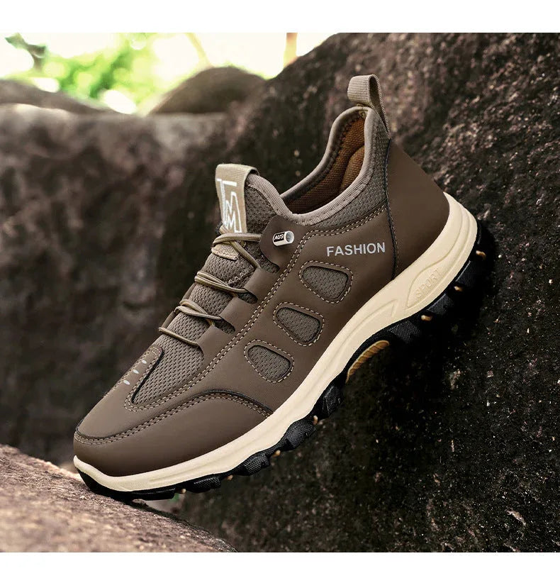 Chaussures de Randonnée Homme – Sneakers Respirantes et Légères, Chaussures de Marche Extérieures pour l’Été, Confort et Stabilité - Justyol