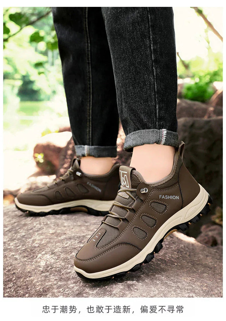 Chaussures de Randonnée Homme – Sneakers Respirantes et Légères, Chaussures de Marche Extérieures pour l’Été, Confort et Stabilité - Justyol