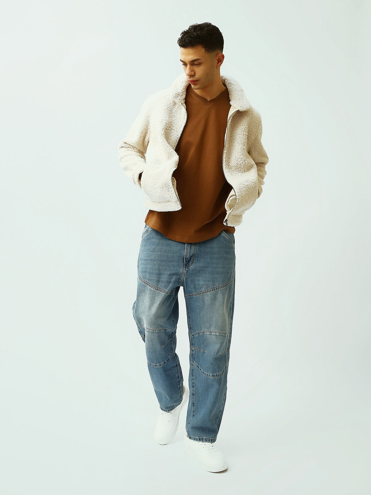 Veste Homme en Polaire Sherpa à Col Rabattu – Style Casual - OSH26WESR19207TM1