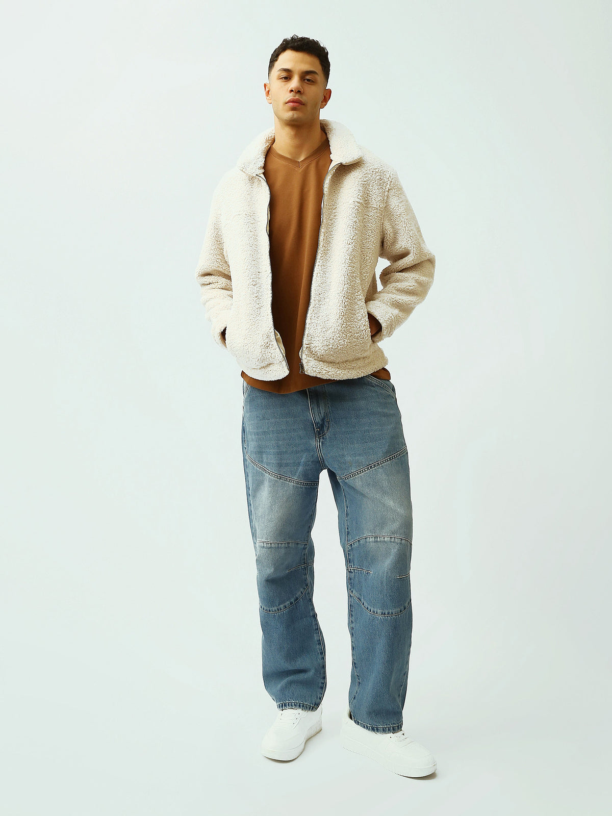 Veste Homme en Polaire Sherpa à Col Rabattu – Style Casual - OSH26WESR19207TM1