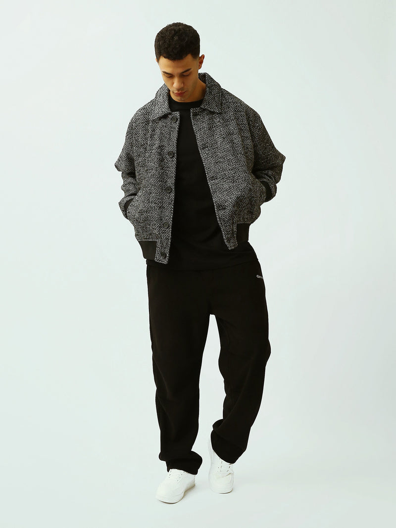 Blouson Homme Court Texturé à Boutons – Style Casual Chic - OSH26WXLR19179TM1