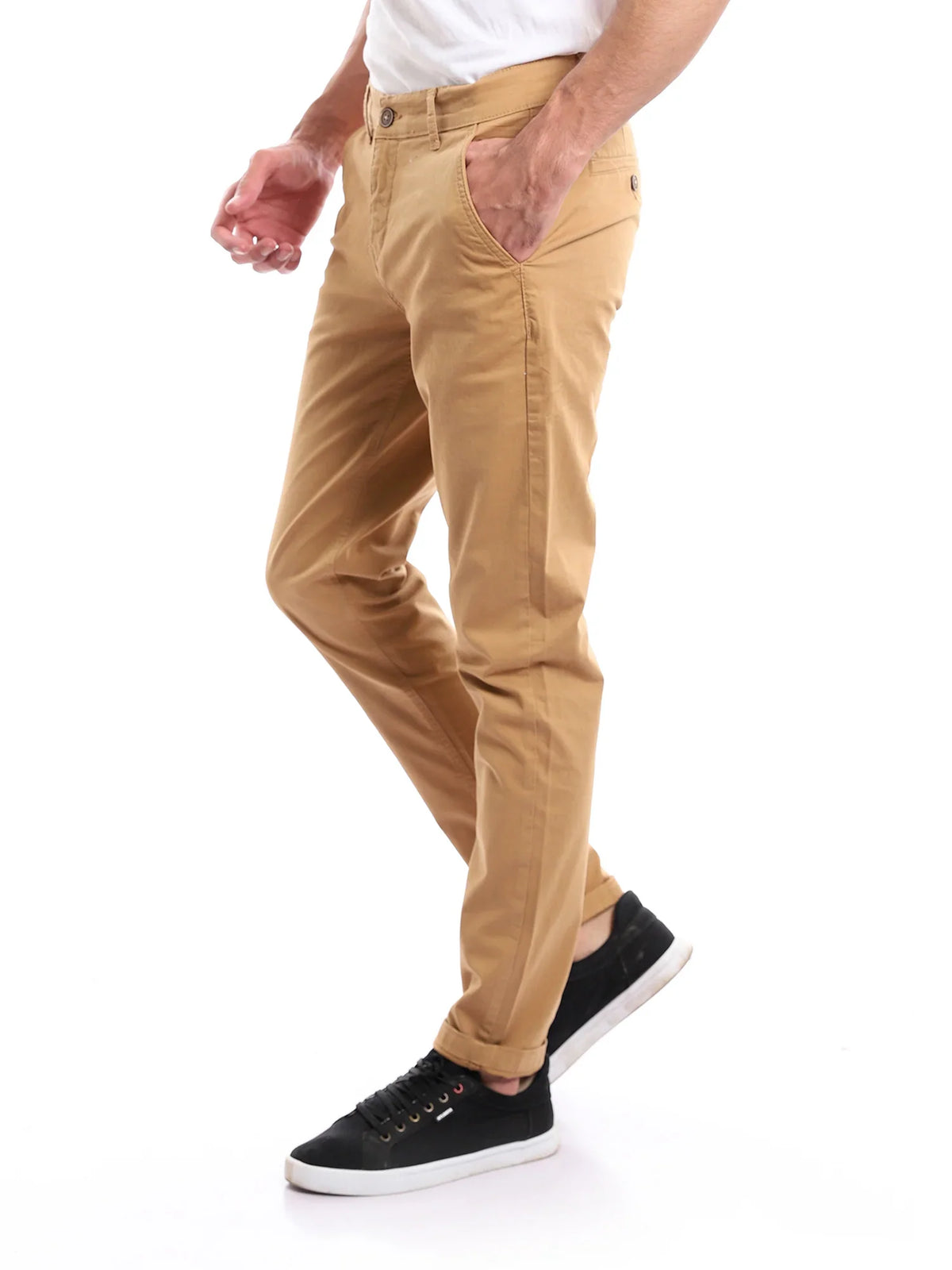 بنطال شينو رجالي بقصة Slim Fit وستايل كاجوال شيك - PAN22GFGA23250TS1