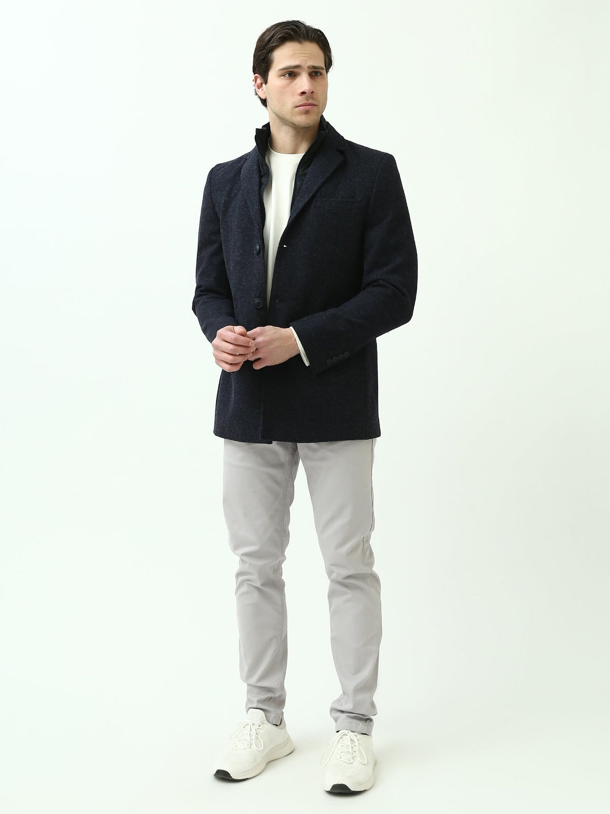 بنطال رجالي بقصة Slim Fit وتصميم 5 جيوب عصري - PAN22GFGA23557TM1