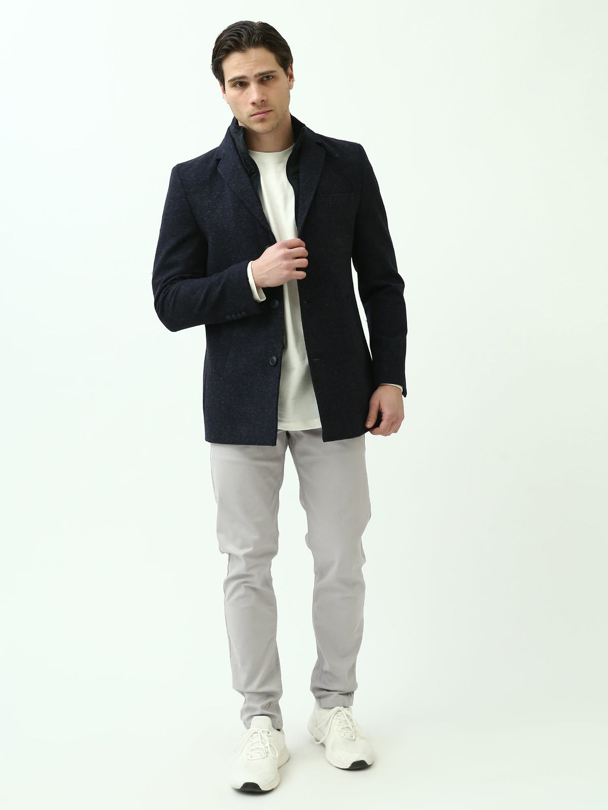 بنطال رجالي بقصة Slim Fit وتصميم 5 جيوب عصري - PAN22GFGA23557TM1