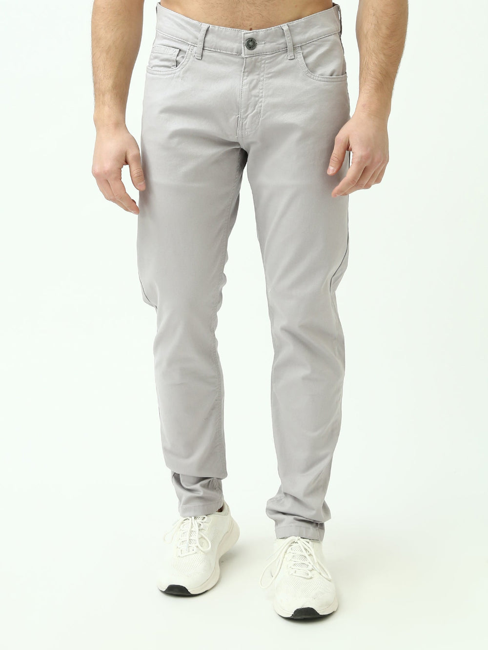 بنطال رجالي بقصة Slim Fit وتصميم 5 جيوب عصري - PAN22GFGA23557TM1