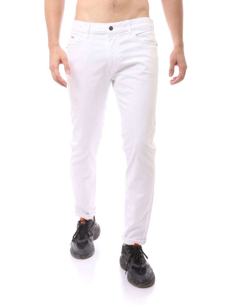 بنطال رجالي بقصة Slim Fit وتصميم 5 جيوب عصري - PAN22GFGA23557TM1
