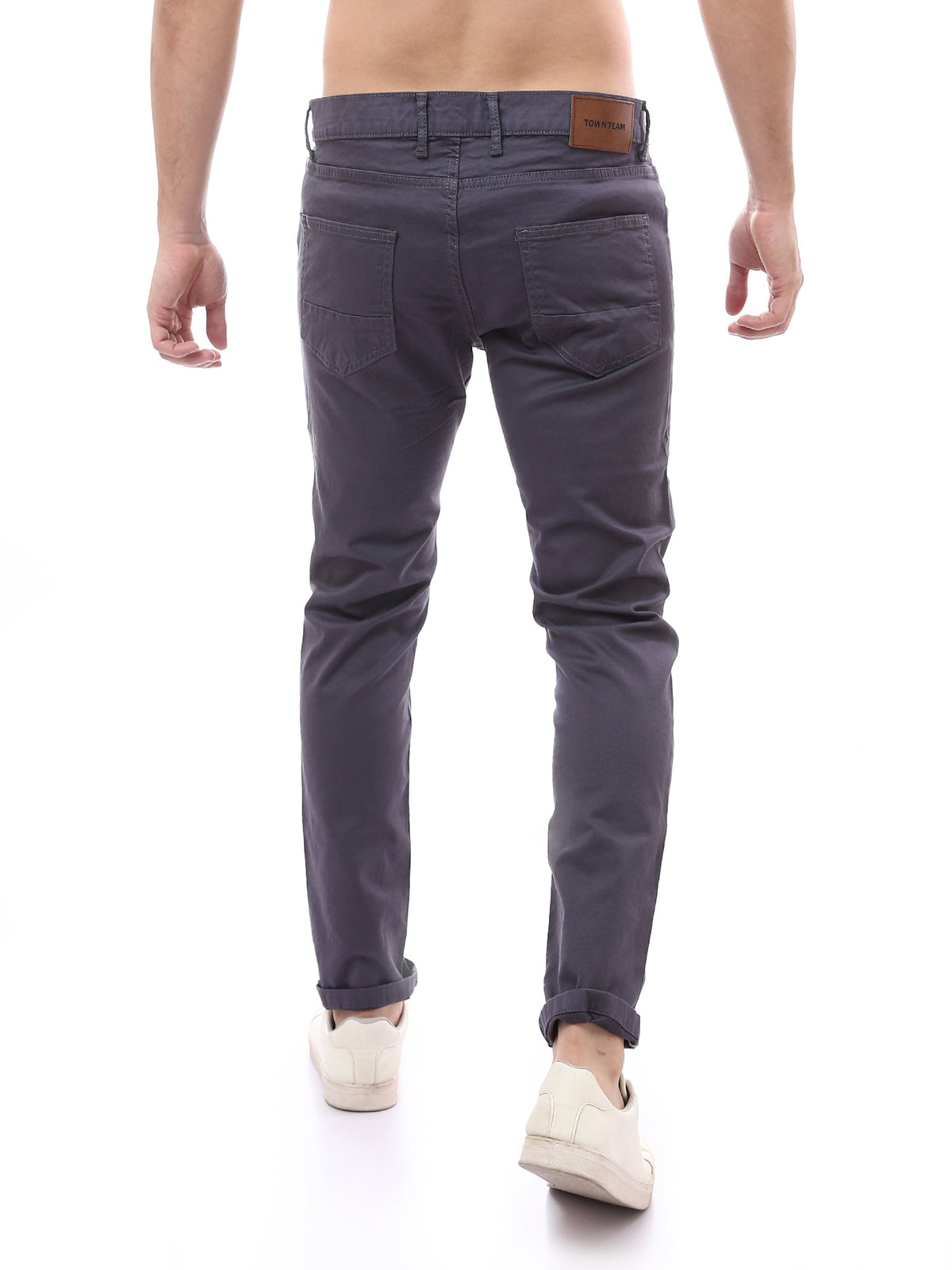 بنطال رجالي بقصة Slim Fit وتصميم 5 جيوب عصري - PAN22GFGA23557TM1