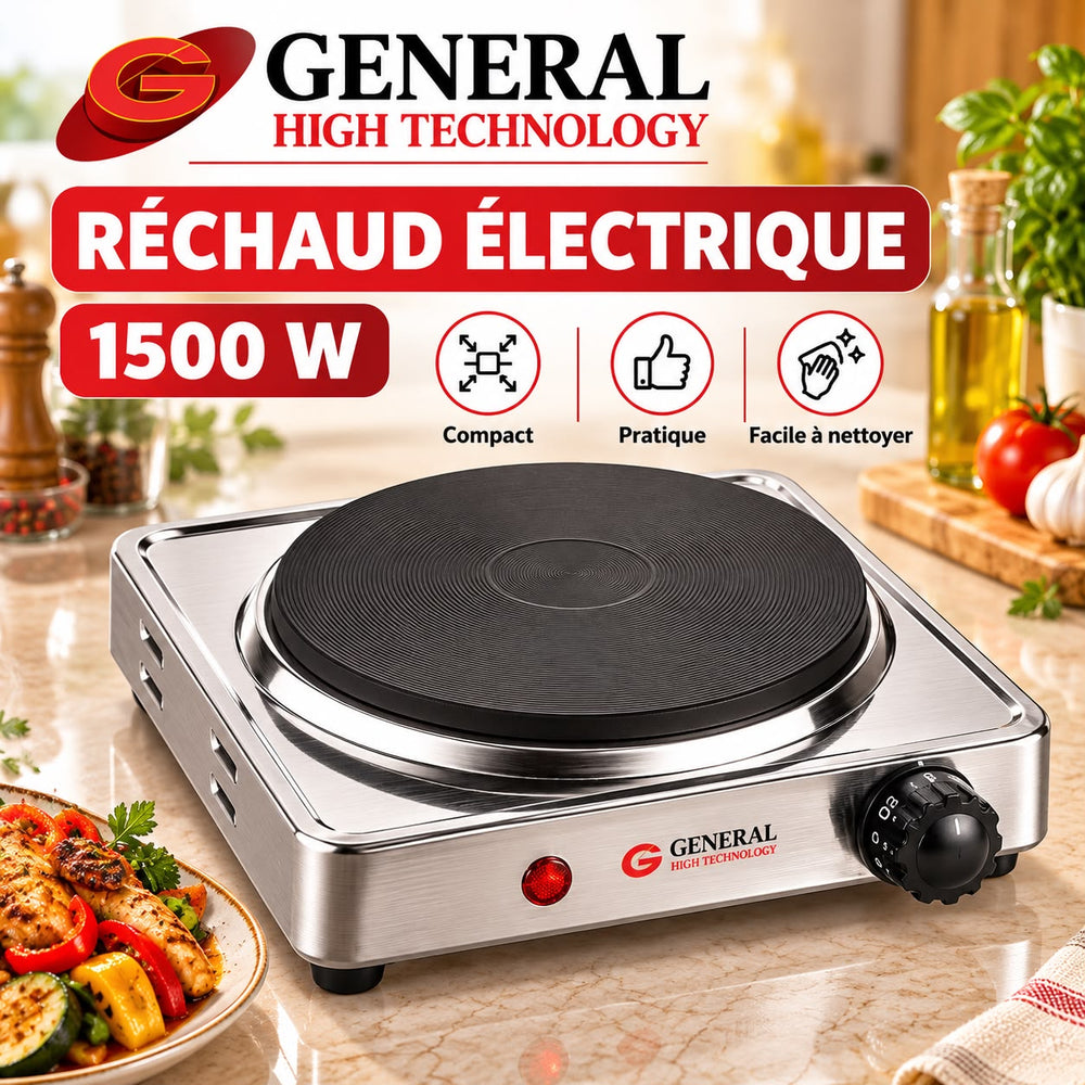 RECHAUD 1 PLAQUE GENERAL 1500W
