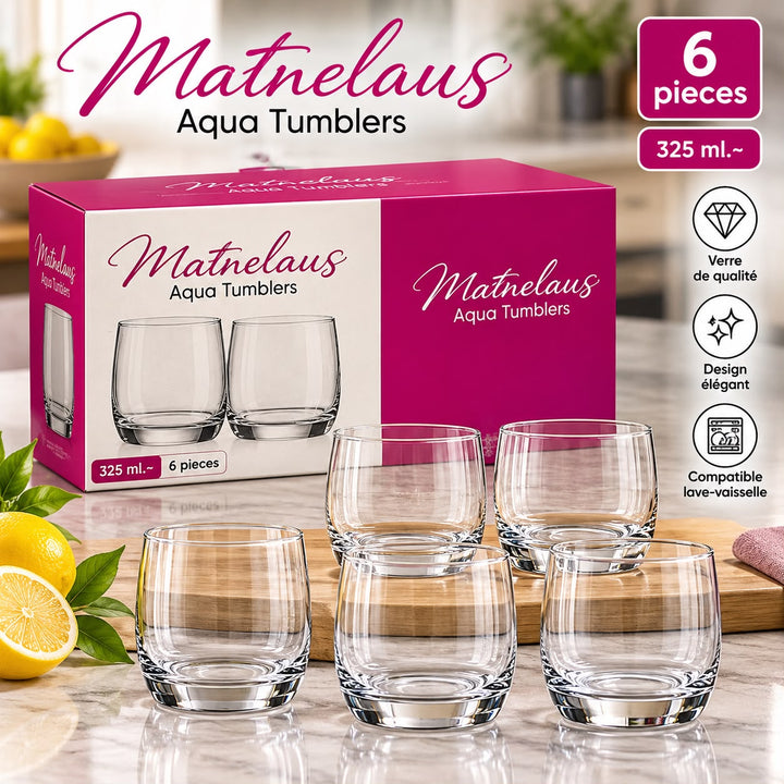 6 VERRE A EAU MARVELOUS 325ML