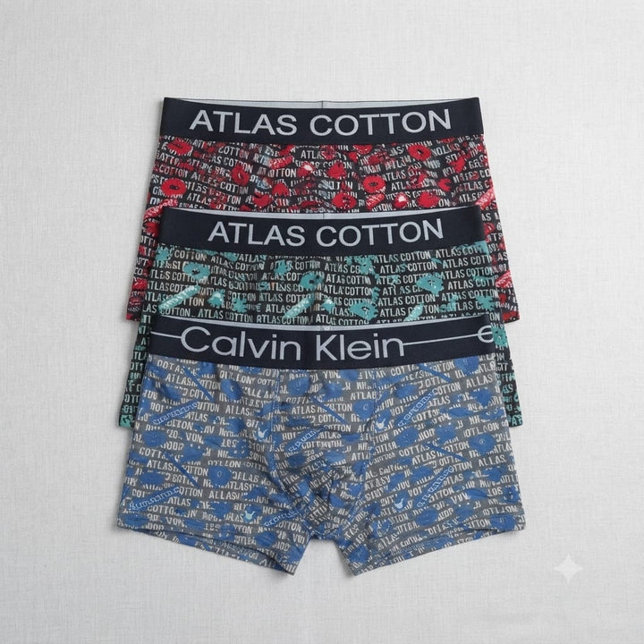 lot de 3 boxers tendance pour homme au design moderne et coloré