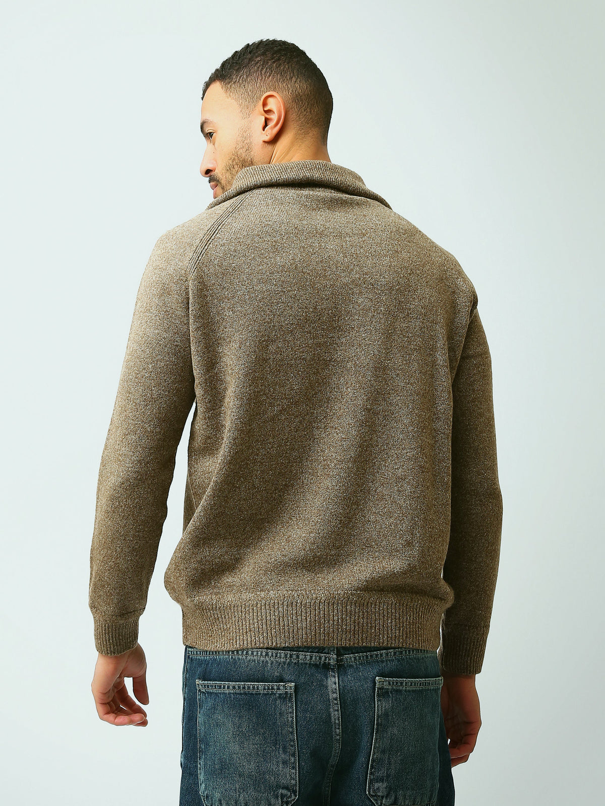 Pull Homme en Maille à Col Camionneur Zippé – Style Casual Chic - PUL26WPPF27911TM1