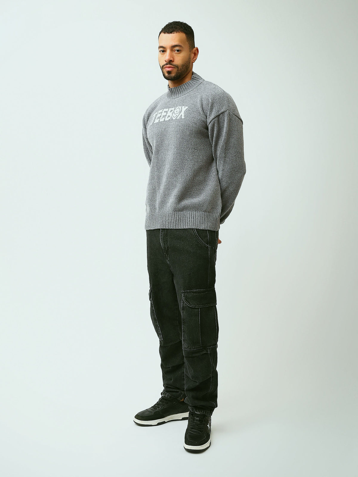 Pull Homme à Col Montant en Maille avec Inscription – Style Casual - PUL26WPPH27893TM1