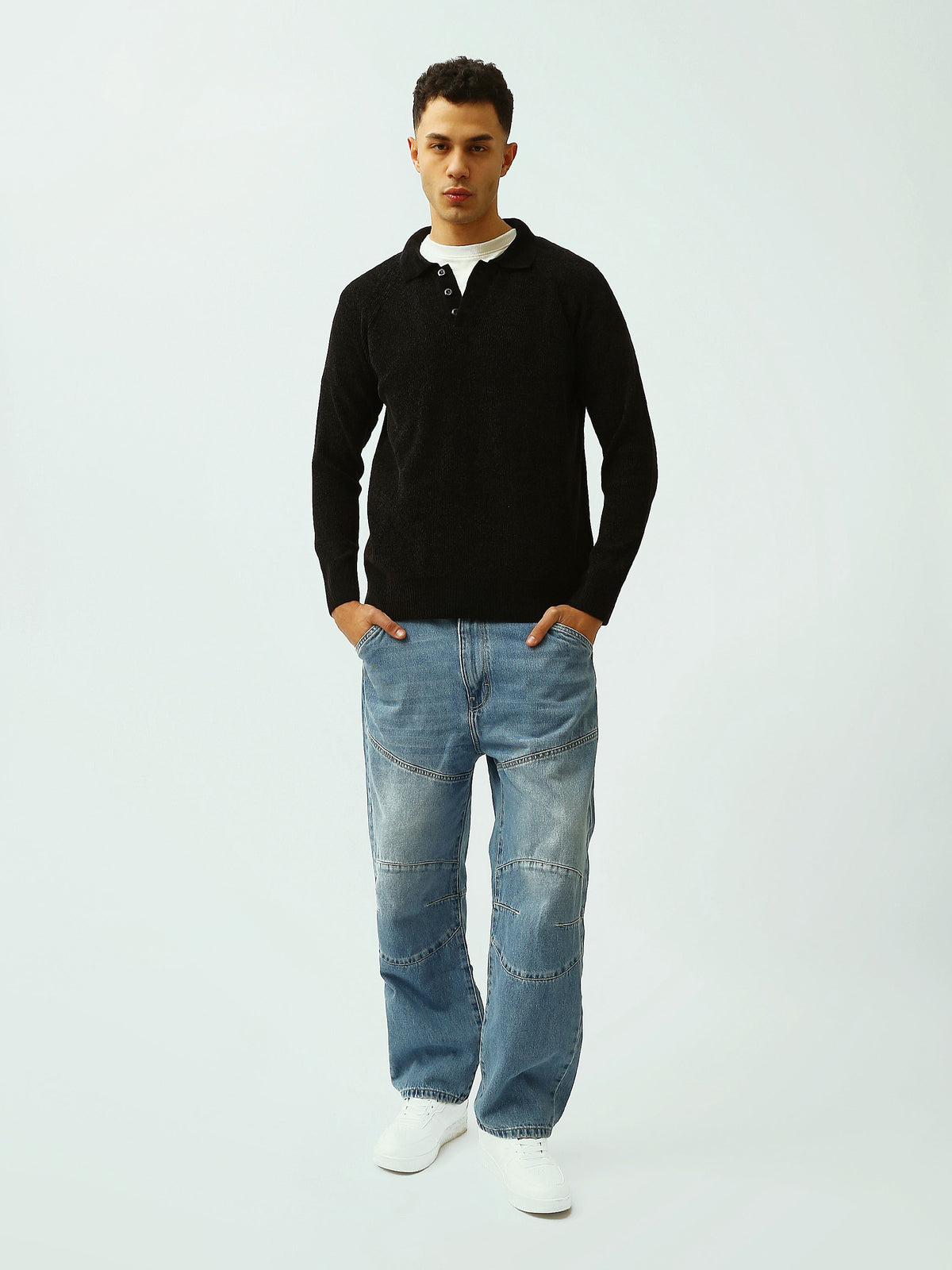 Pull Polo Homme en Maille à Manches Longues – Style Casual Chic - PUL26WPPS27878TM1