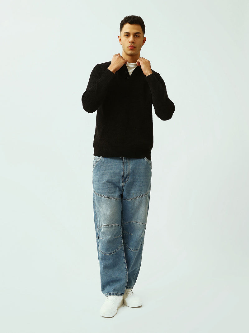Pull Polo Homme en Maille à Manches Longues – Style Casual Chic - PUL26WPPS27878TM1