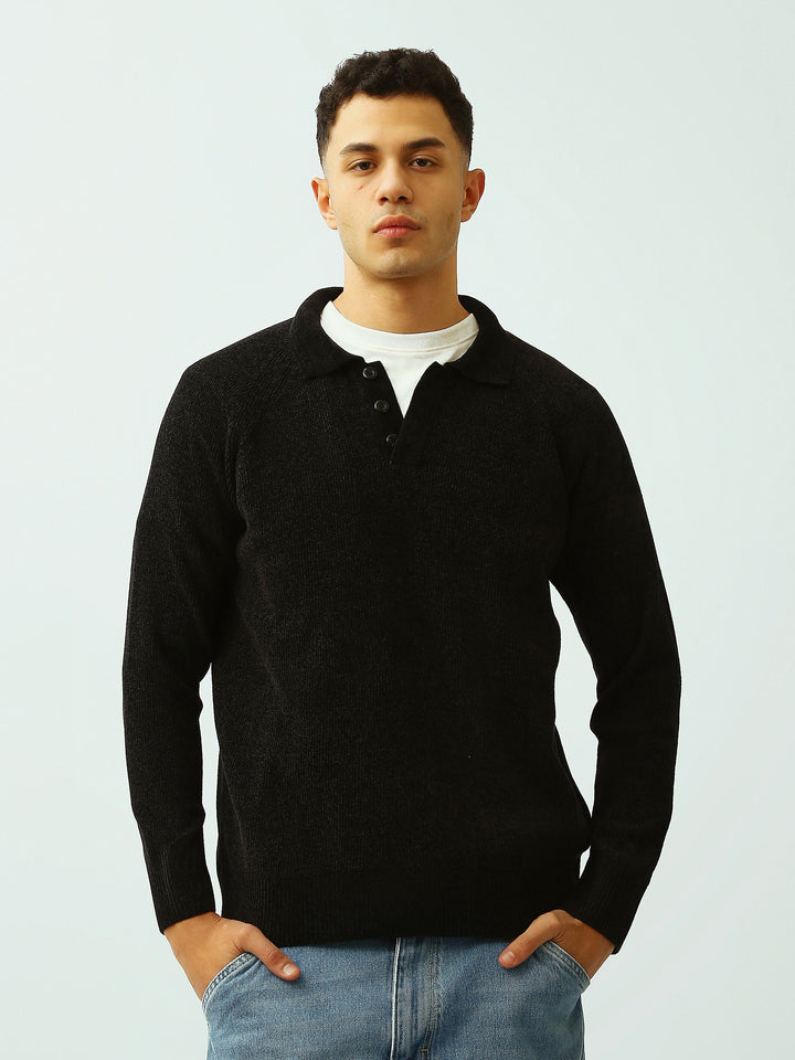 Pull Polo Homme en Maille à Manches Longues – Style Casual Chic - PUL26WPPS27878TM1