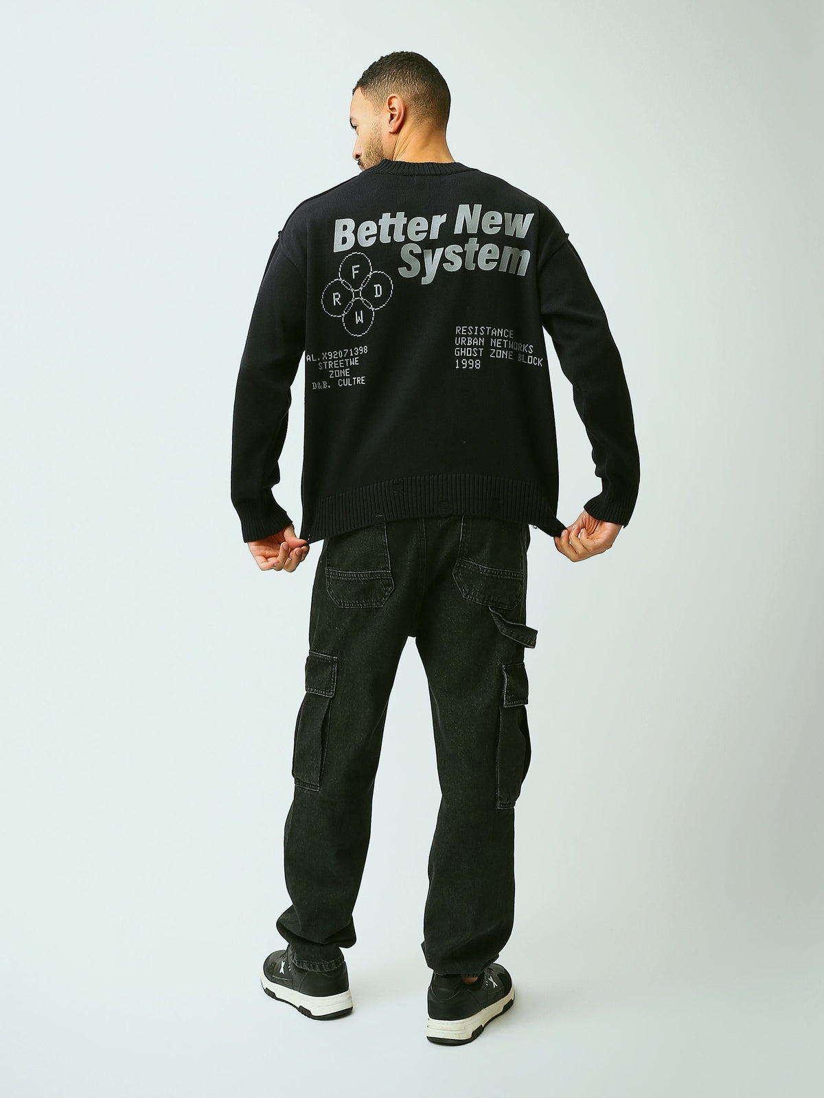 Pull Homme Oversize en Maille à Col Montant – Style Streetwear - PUL26WPXH27886TM1
