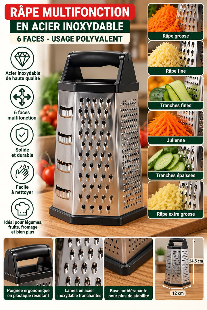 RAPE 6 FACE INOX