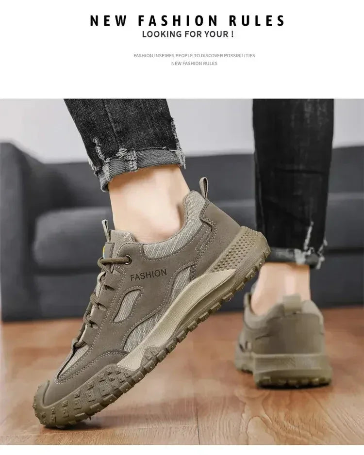 Chaussures Homme Respirantes et Légères – Baskets Casual et Outils, Chaussures de Travail et de Loisirs, Modèle 2025 - Justyol