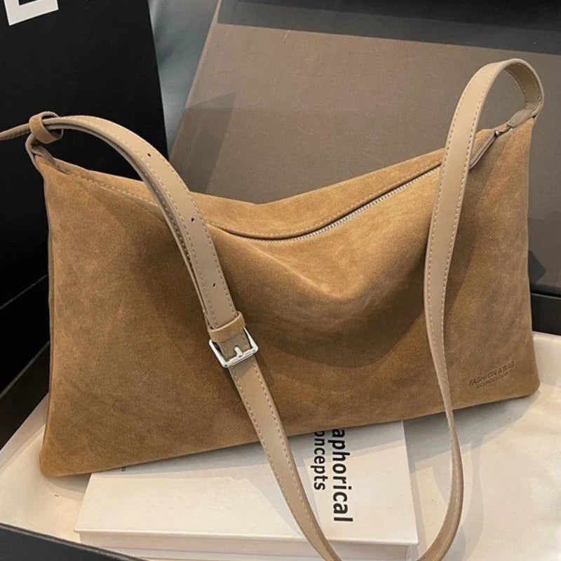 Sac à Main Femme Grande Capacité Rétro – Sac Bandoulière et Tote 2025, Sac à Épaule Texturé Mat et Élégant