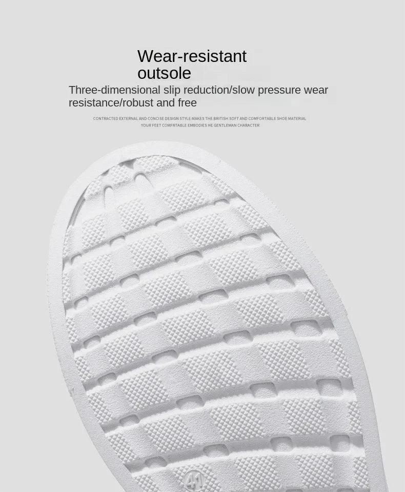 Chaussures Homme en Cuir Classiques – Baskets à Semelle Épaisse, Chaussures de Marche Tendances et Confortables - Justyol