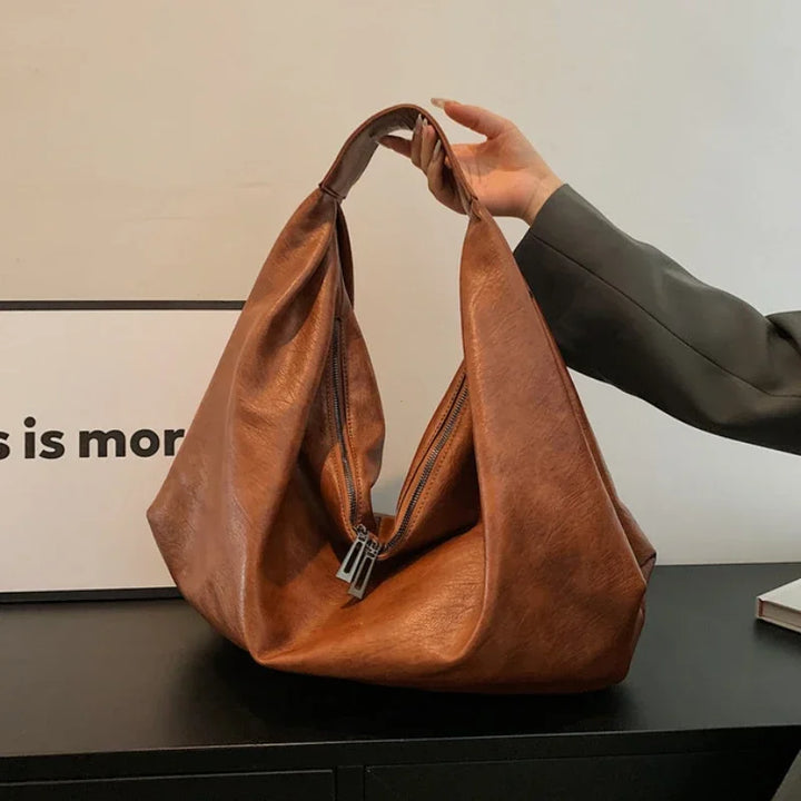 Sac à Main Femme Grand Modèle Hobo – Sac Bandoulière en Cuir Souple