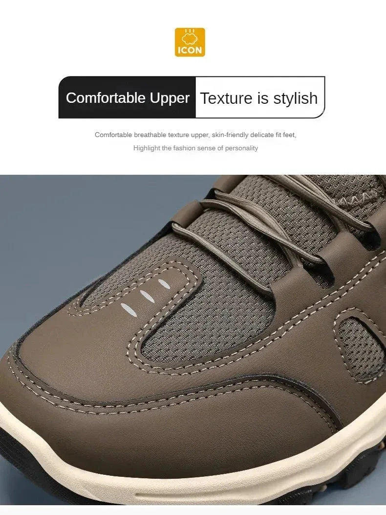 Chaussures de Randonnée Homme – Sneakers Respirantes et Légères, Chaussures de Marche Extérieures pour l’Été, Confort et Stabilité - Justyol
