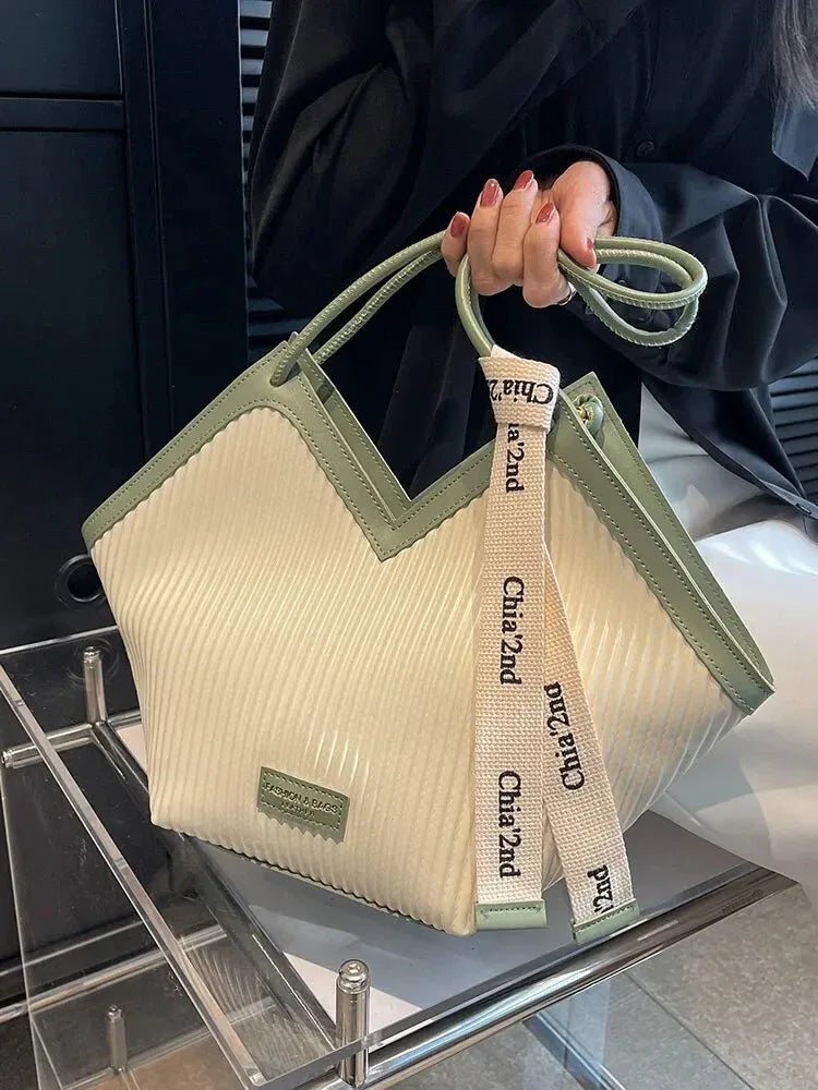 Sac à Main Femme Style Coréen – Sac Tote Casual en Canvas, Sac Bandoulière Commuter et Sac Élégant - Justyol