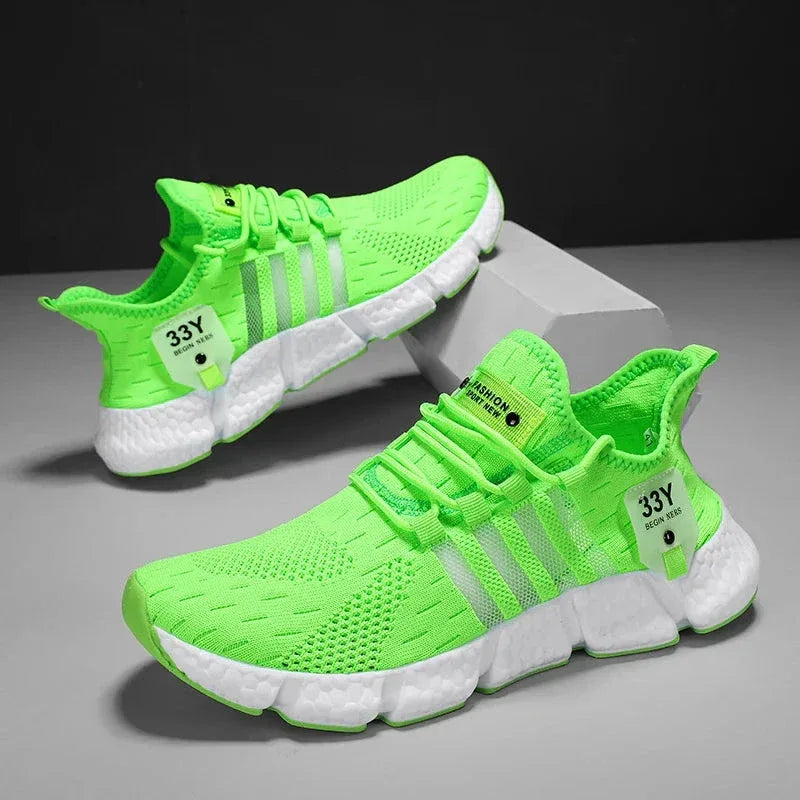 Chaussure Homme Sportive avec Semelle Blanche Élevée – Légère et Confortable pour l'Usage Quotidien - Justyol